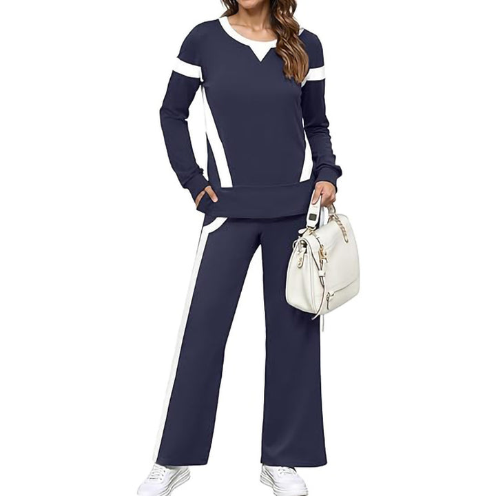 Ladies Sports Sweatshirt and Wide Jogging Pants Set Lune London