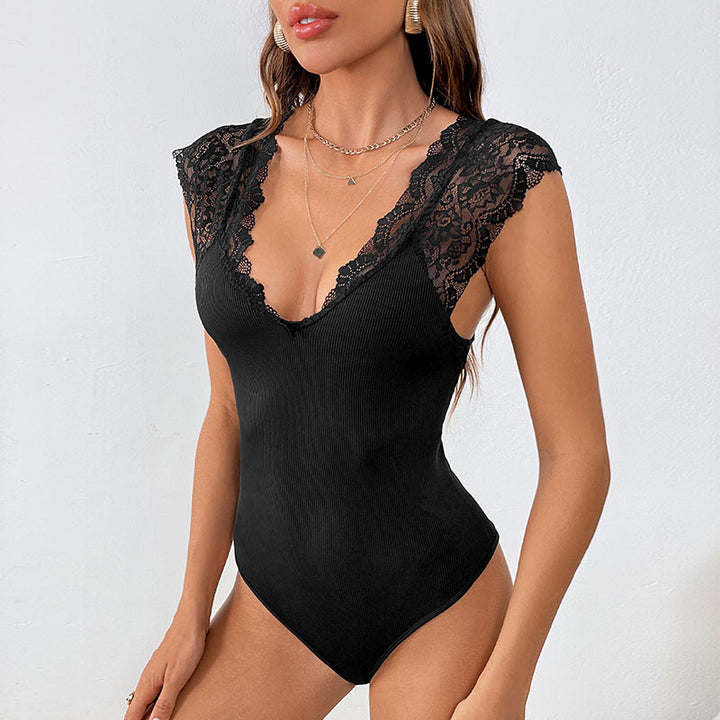 Lune London women's body with lace and ribbed structure