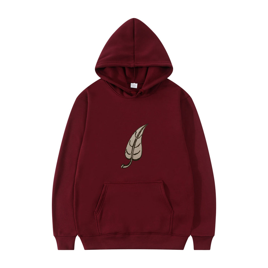 Women's hoodie with original leaf print Chic & Stil