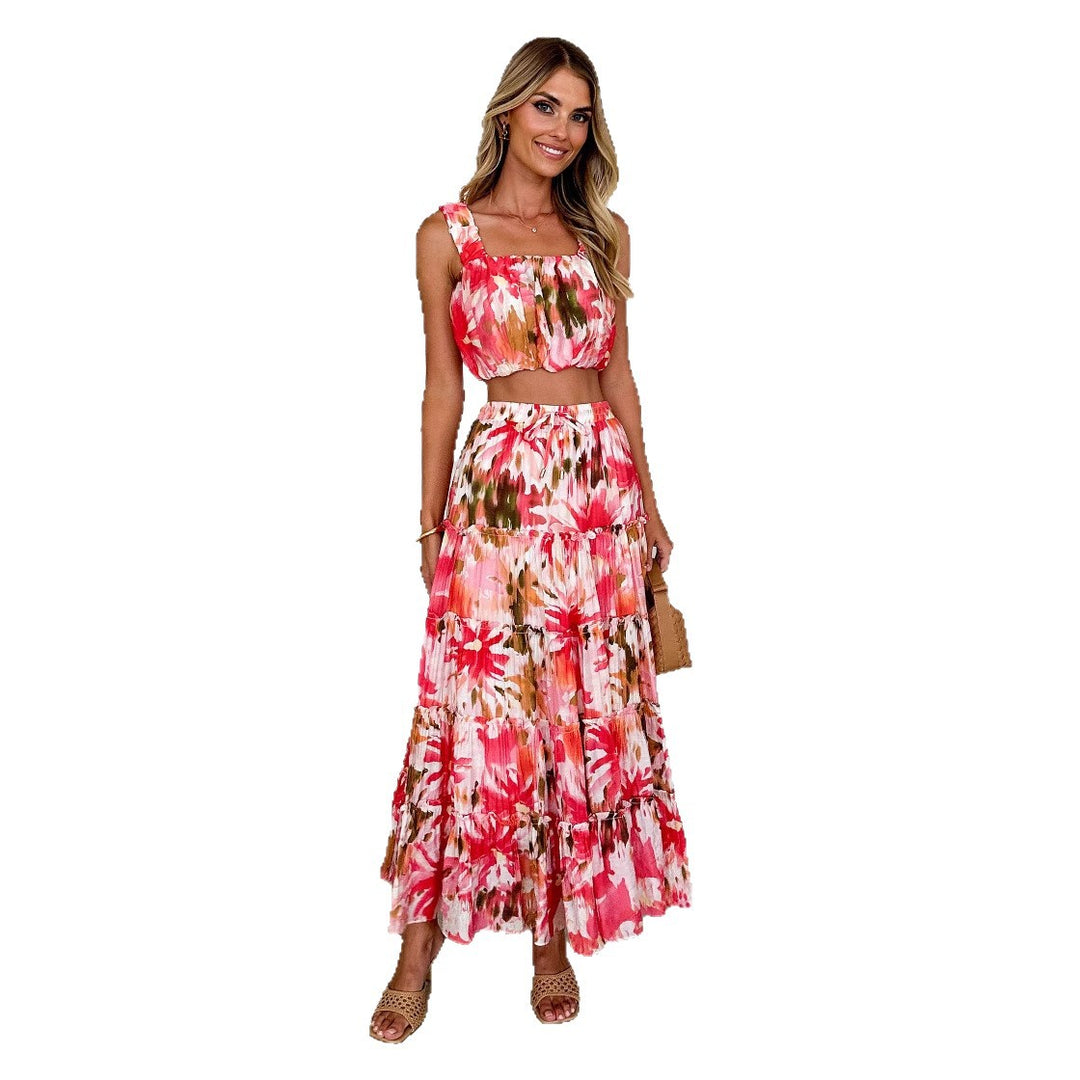 Maxi Dress for Women with Airy Blouse and Voluminous Skirt Chic & Style