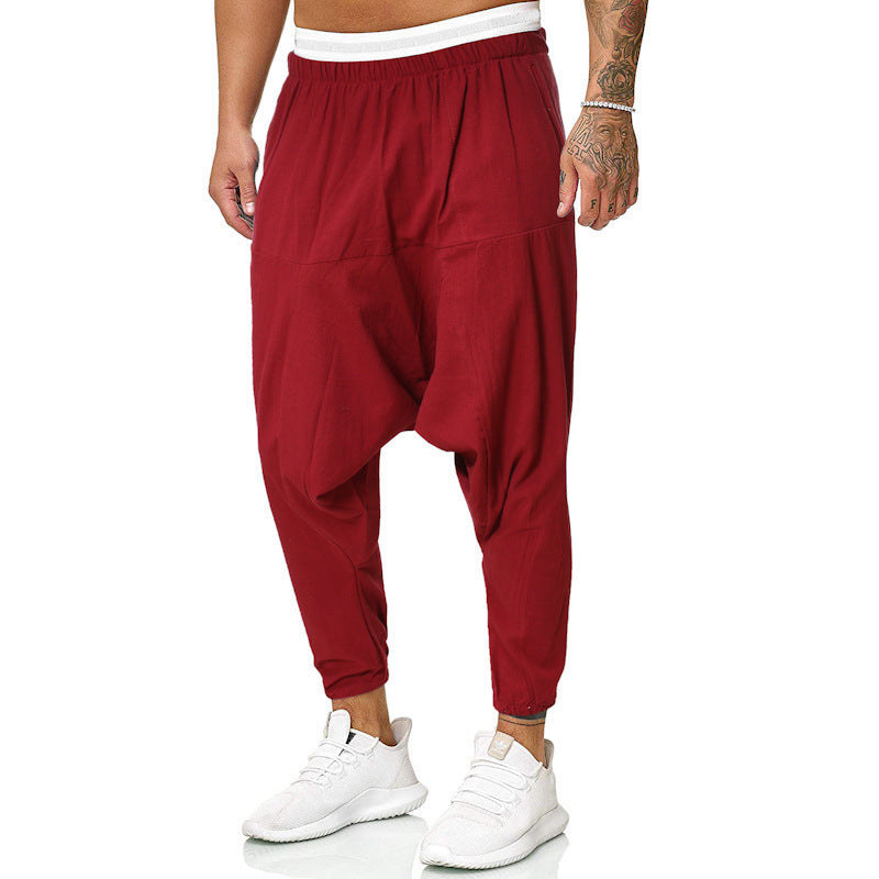 Casual and comfortable harem pants for men made of breathable cotton material Lune London