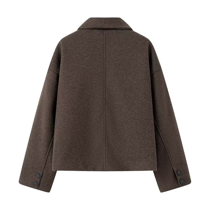 Women's Cropped Wool Jacket with Modern Cut and Practical Pockets Lune London