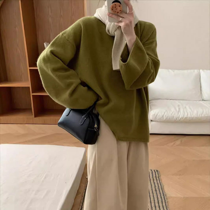 Pull en tricot surdimensionné pour femmes avec coupe large et matériau fin Chic & Stil