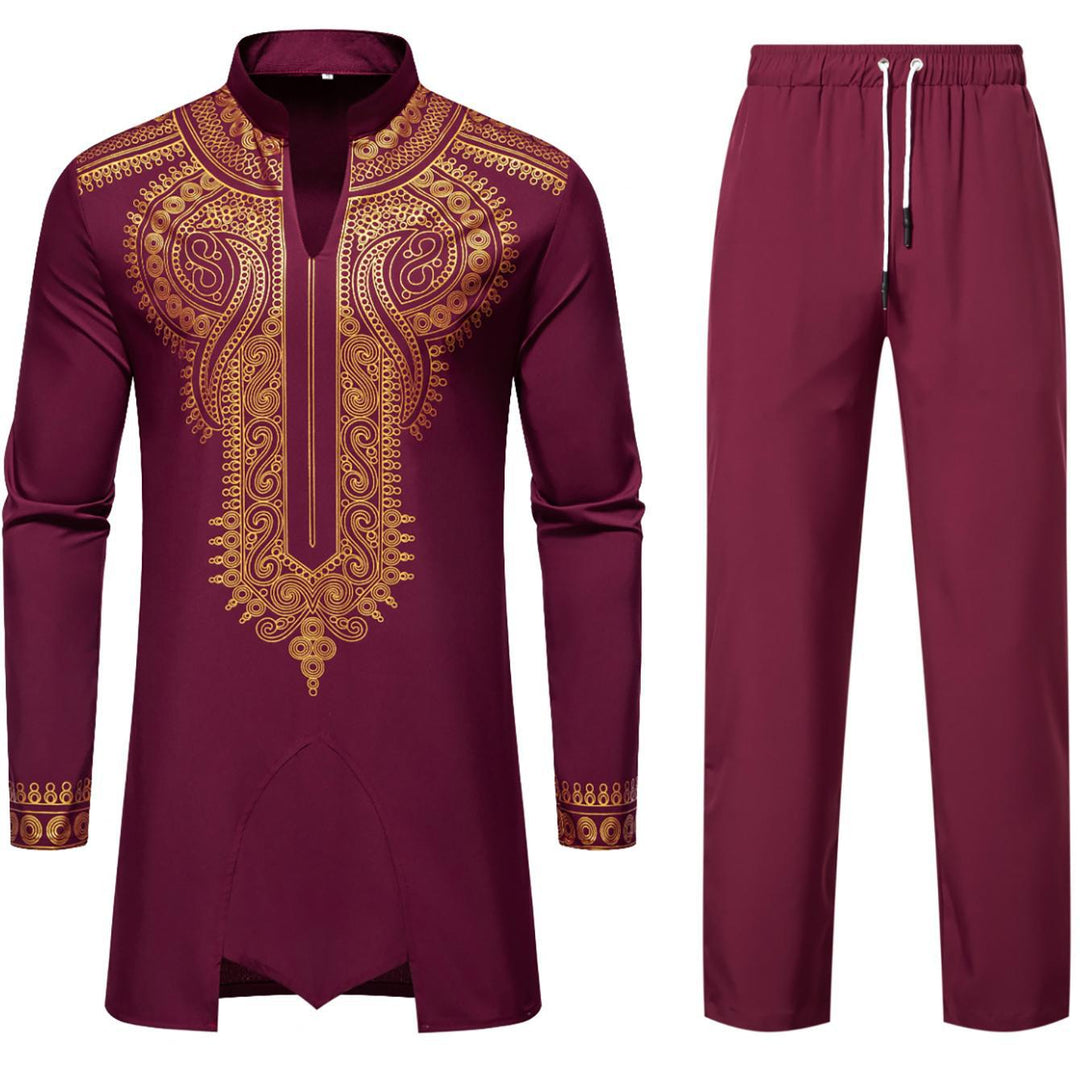 Men's traditional caftan outfit with unique embroidery Lune London