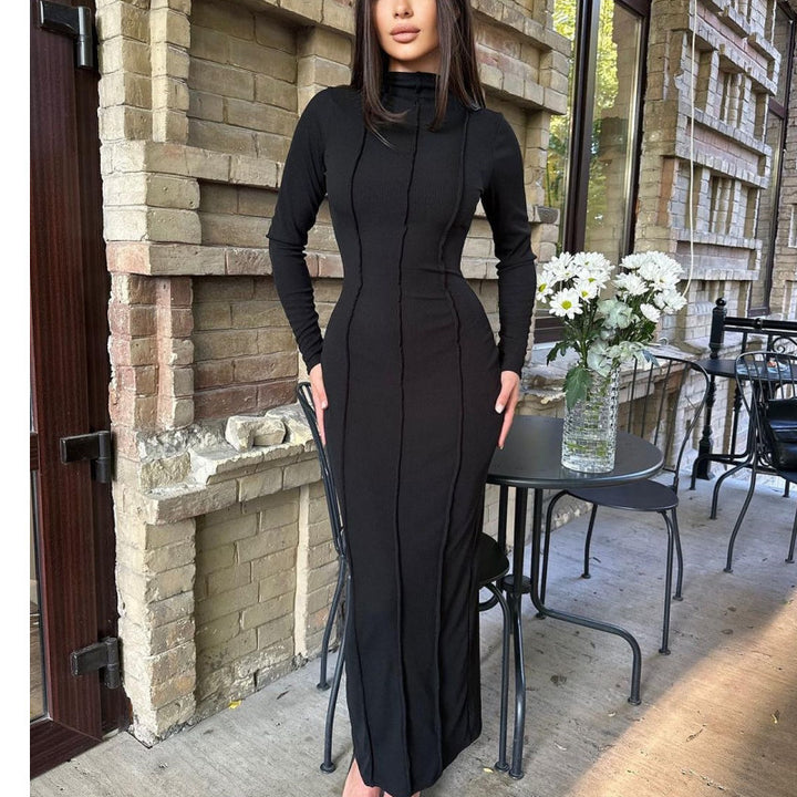 Maxi dress for women with side slits and long sleeves Lune London