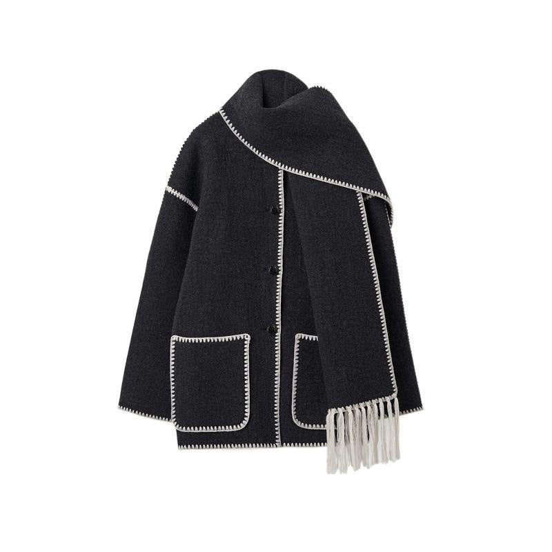 Poncho en laine élégant et polyvalent pour dames Chic & Stil