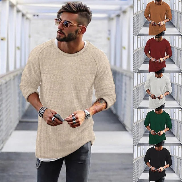 Casual men's sweater with an innovative knitted pattern Lune London