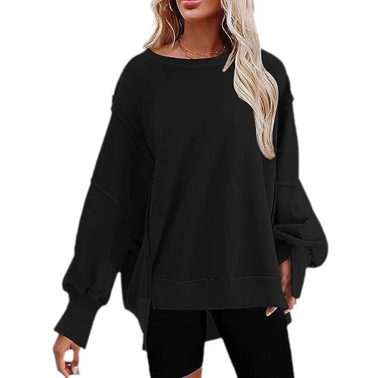 Ladies Oversized Sweatshirt with Balloon Sleeves Lune London