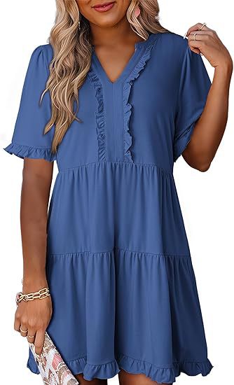 Lightweight summer dress for women with ruffle details Lune London