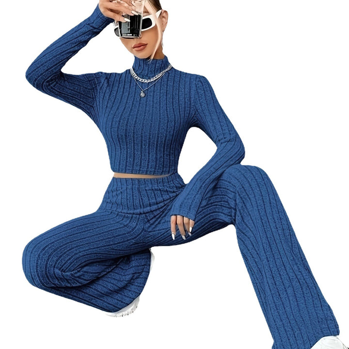 Lune London women's knit lounge set in soft material with an elegant turtleneck