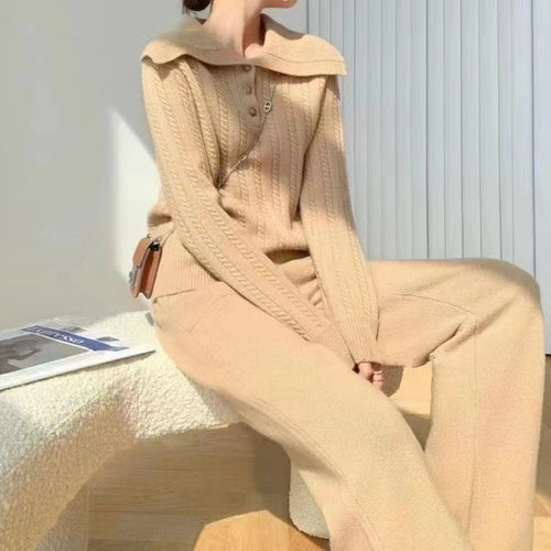Knit sweater for women with removable collar Lune London