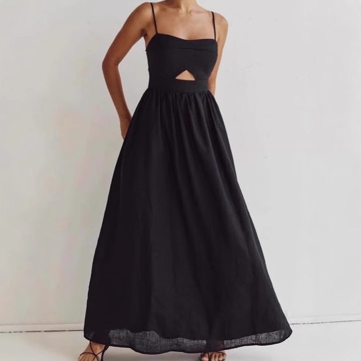 Maxi dress for women with a refined cut and practical pocket design Lune London