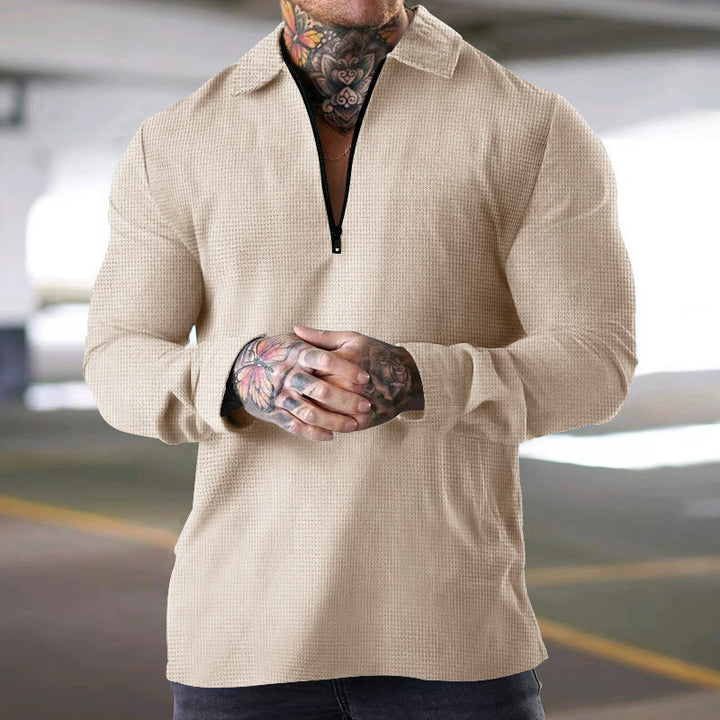 Elegant long-sleeved shirt for men with zipper Lune London
