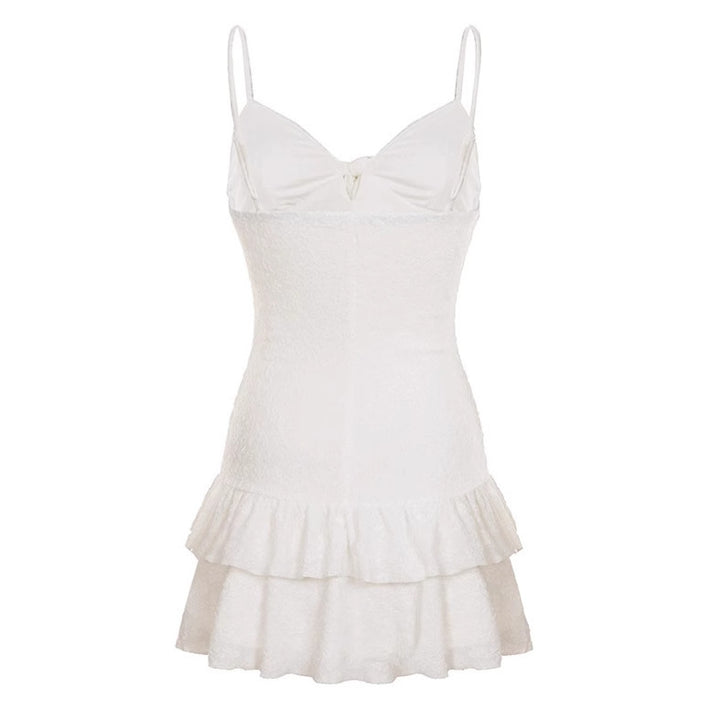 Women Mini play dress with ruffles and thin spaghetti straps Lune London