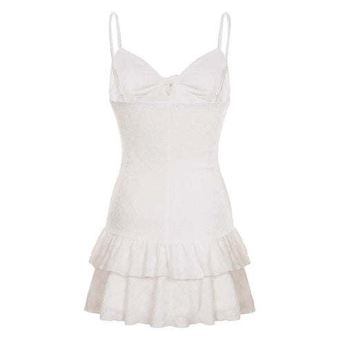 Women Mini play dress with ruffles and thin spaghetti straps Lune London