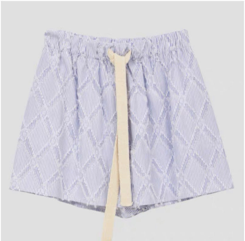 Shorts décontractés pour femmes avec taille élastique et motif slidic Chic & Stil