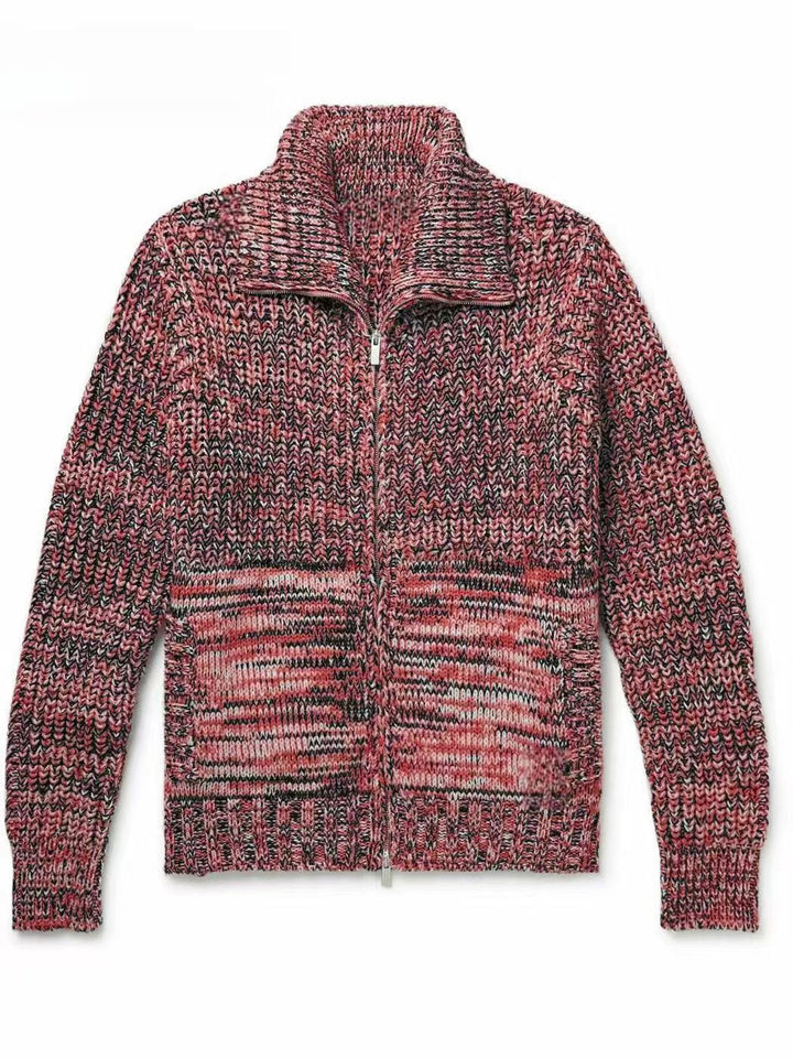 Women’s knit jacket with high collar Lune London