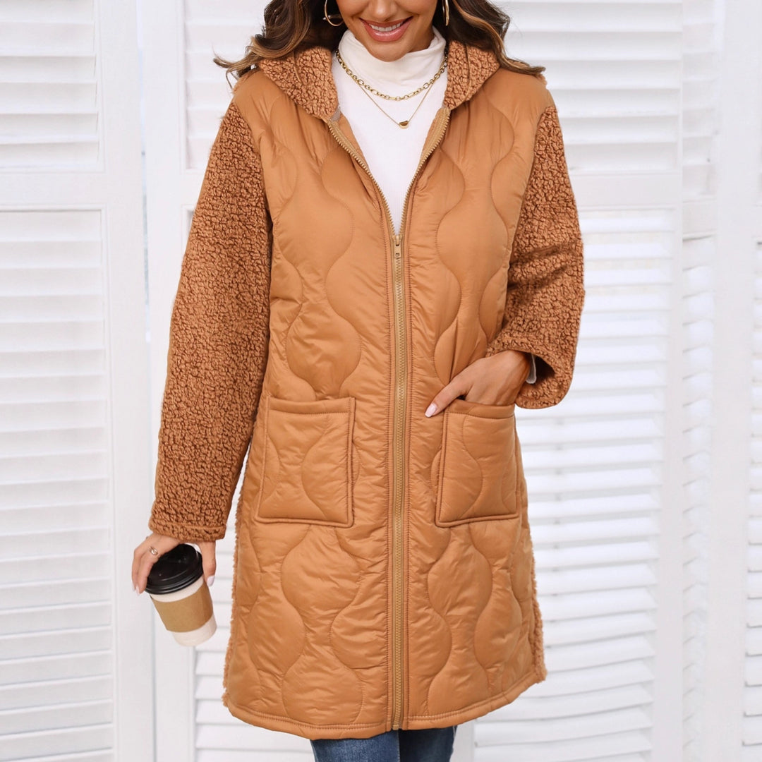 Long coat for women with faux fur lining and practical pockets Lune London