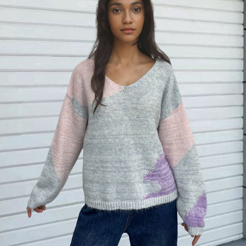 Fashionable women's sweater with a creative color scheme Lune London