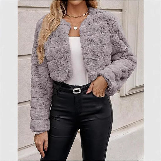 Fleece jacket with leopard print model for ladies Lune London