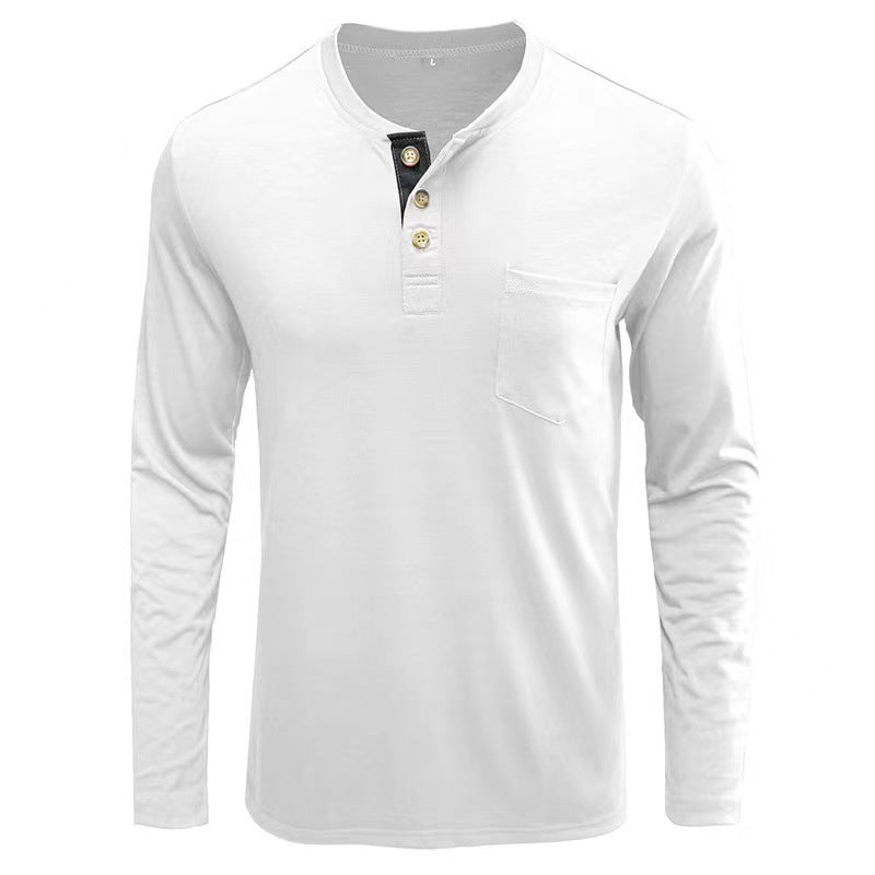 Trendy long sleeve shirt for men with button placket and chest pocket Lune London