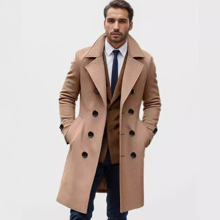 Men's Double-Breasted Wool Coat Lune London
