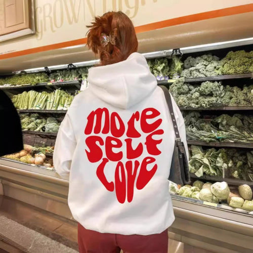 Women's oversized hooded sweatshirt with creative heart design Lune London