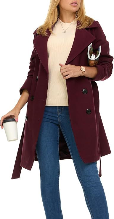 Women's trench coat with asymmetric hem and wide collar Lune London
