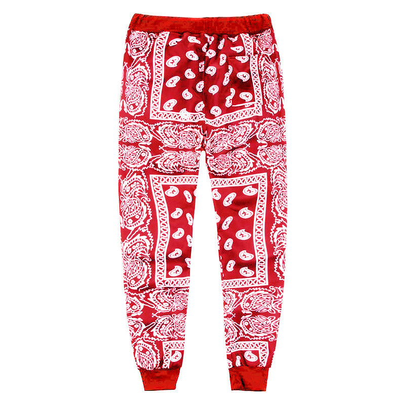 Casual jogger pants for men with unique bandana pattern Lune London