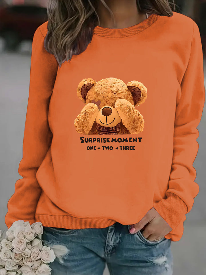 Women Sweatshirt with unique bear motif and entertaining saying Chic & Stil
