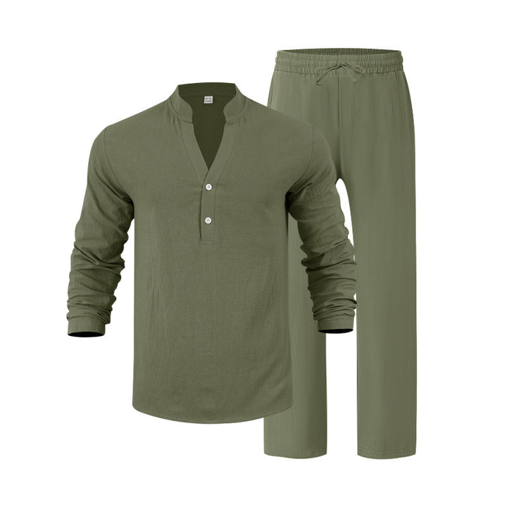 Men's leisure set with long sleeve shirt and comfortable joggers Lune London