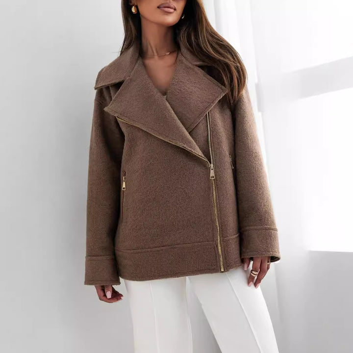 Ladies Elegant Oversized Wool Jacket Lune London