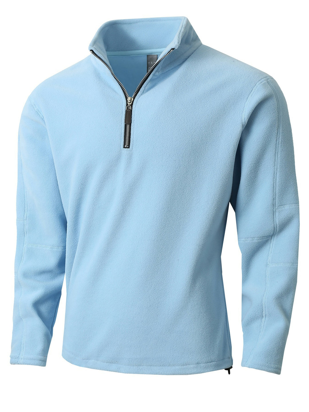 Men's Fleece Pullover with practical zip elements and high collar Lune London