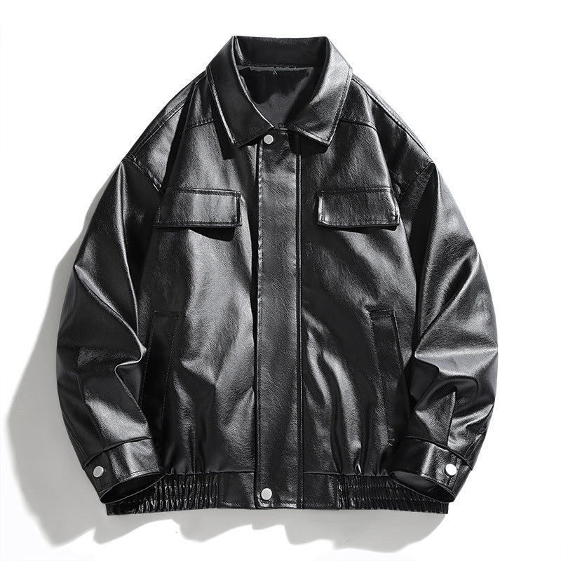 Faux leather jacket for men with elastic waist Lune London