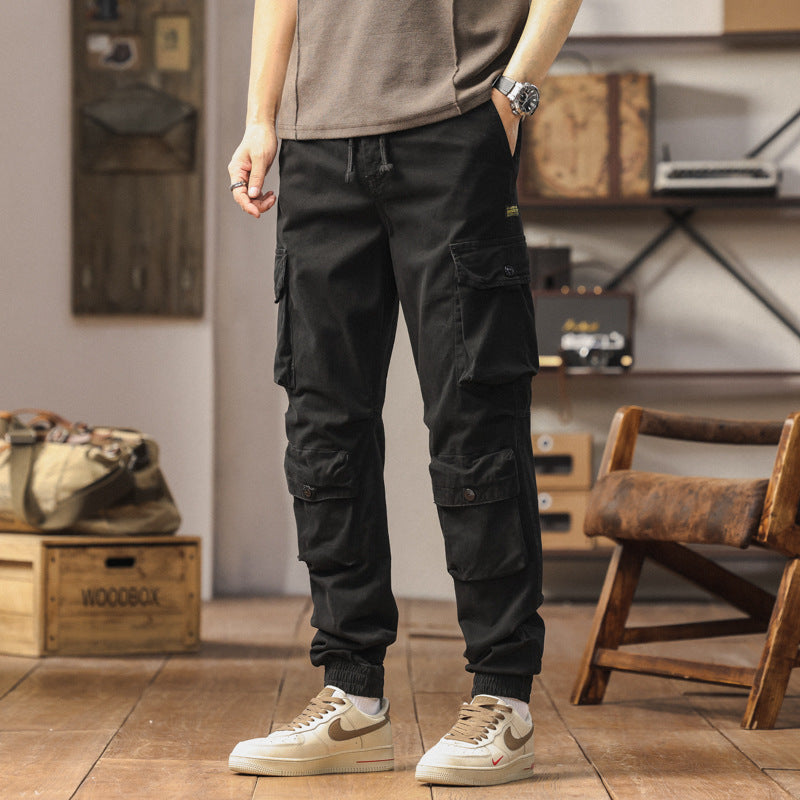 Pantalon cargo confortable pour hommes avec poignets élastiques Lune London