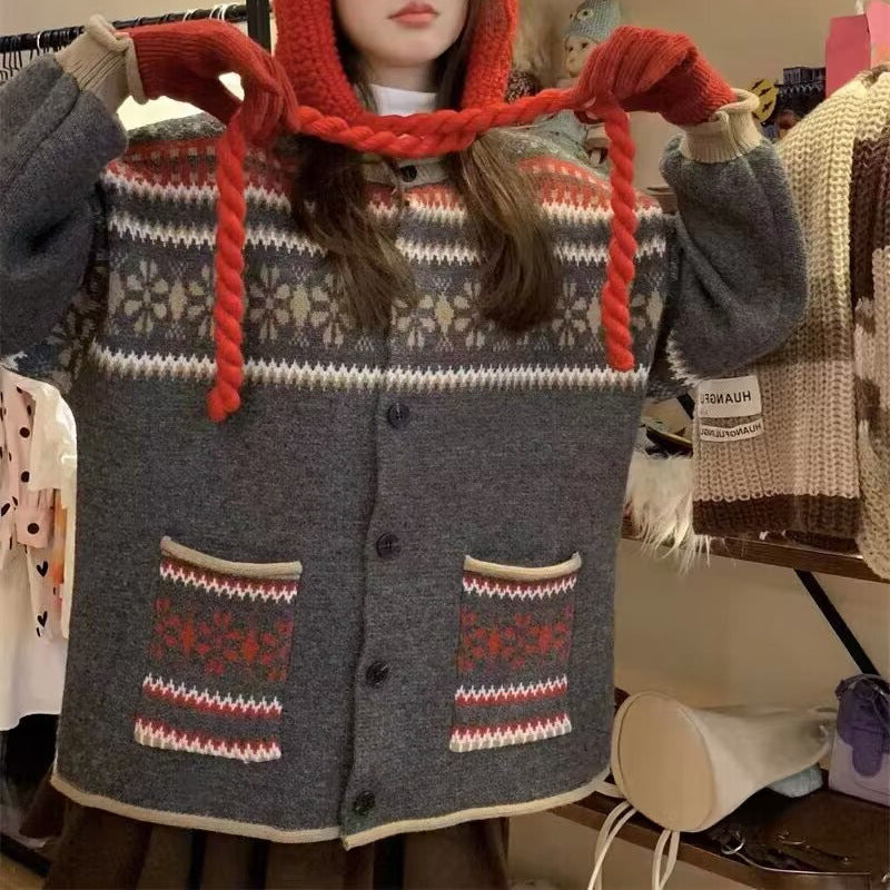 Femmes Gilet Douillet avec Capuche et Motif Décoratif Chic & Stil