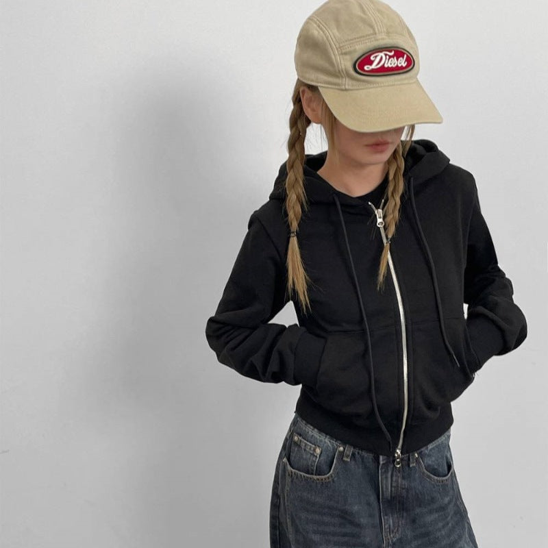 Women's sporty sweatshirt jacket with full-length zipper Chic & Stil
