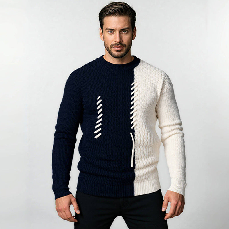 Casual sweater for men with structured design and unique knot details Lune London