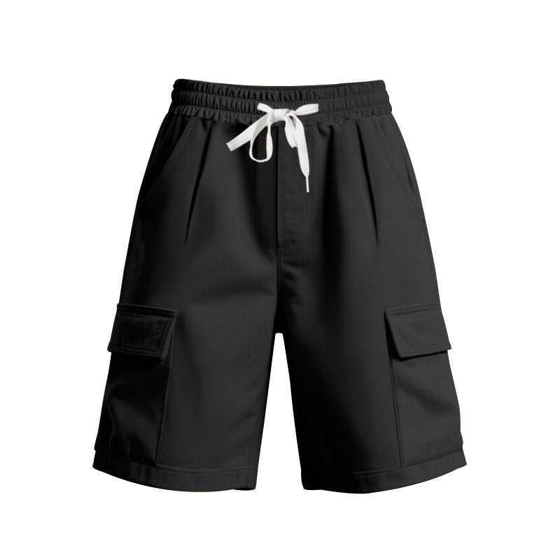 Shorts de cargo décontractés pour hommes avec taille élastique et poches latérales pratiques Lune London