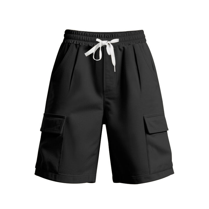 Shorts de cargo décontractés pour hommes avec taille élastique et poches latérales pratiques Lune London