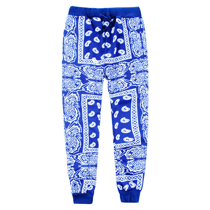 Casual jogger pants for men with unique bandana pattern Lune London