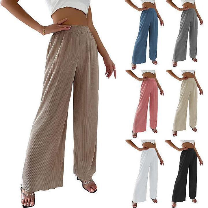 Lune London fluid pleated wide pants for women