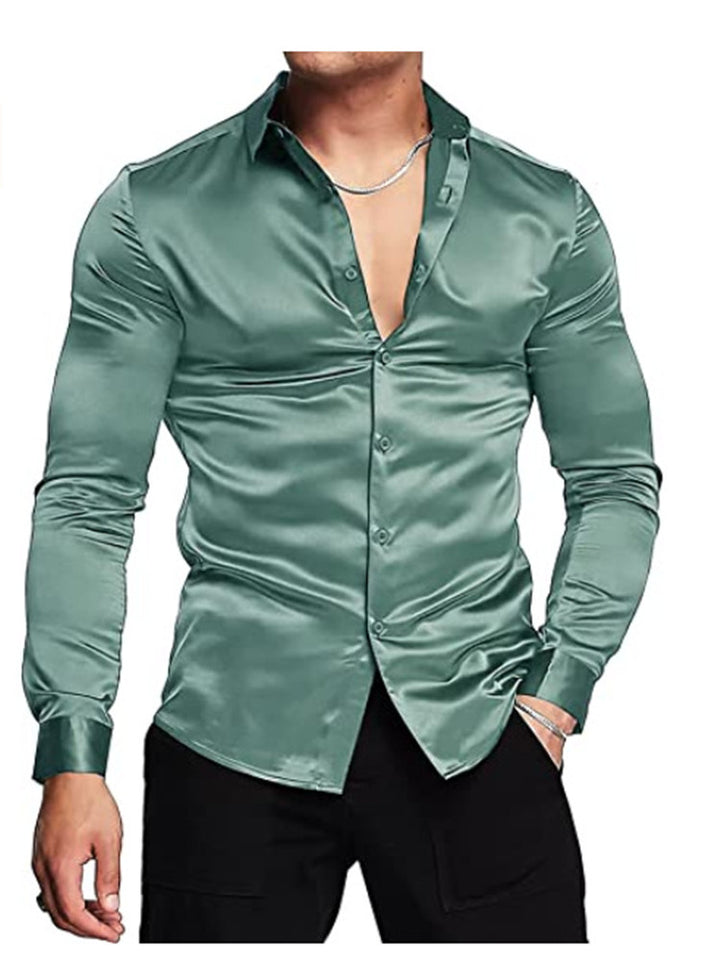 Men's Elegant Chic Satin Shirt