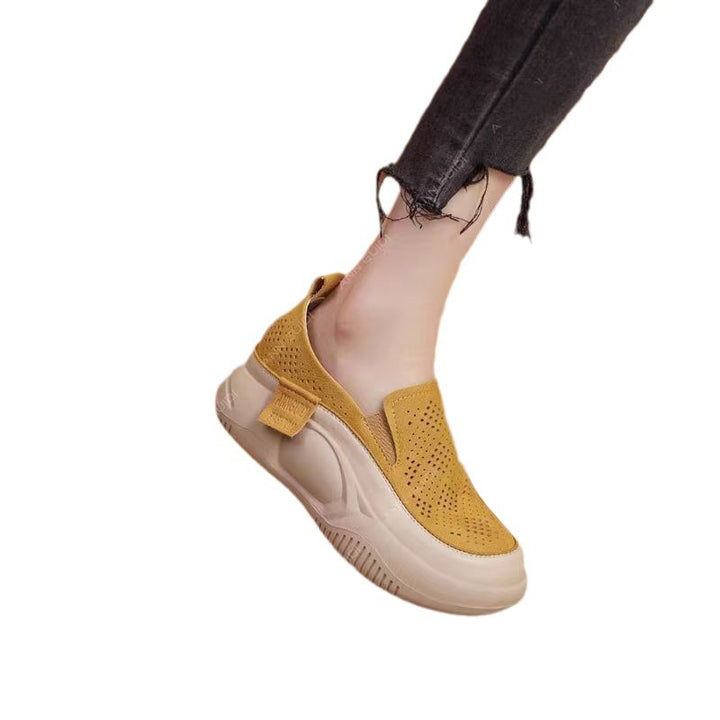 Lune London perforated slip-on sneakers for women