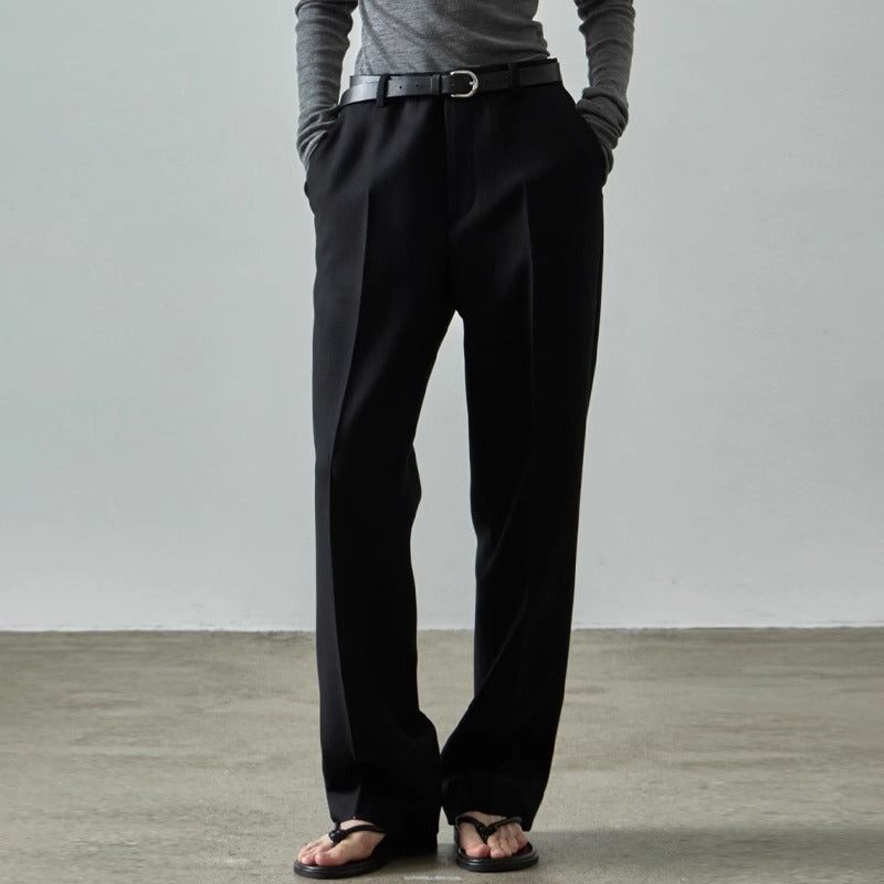 Pantalons de costume à coupe large pour femmes avec taille haute Chic & Stil