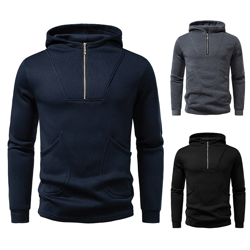 Men's modern zip hoodie with practical pockets Lune London