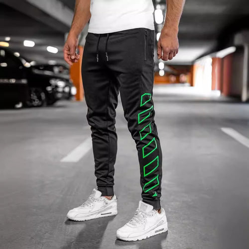 Slim fit sporty jogger pants for men with side zipper Lune London