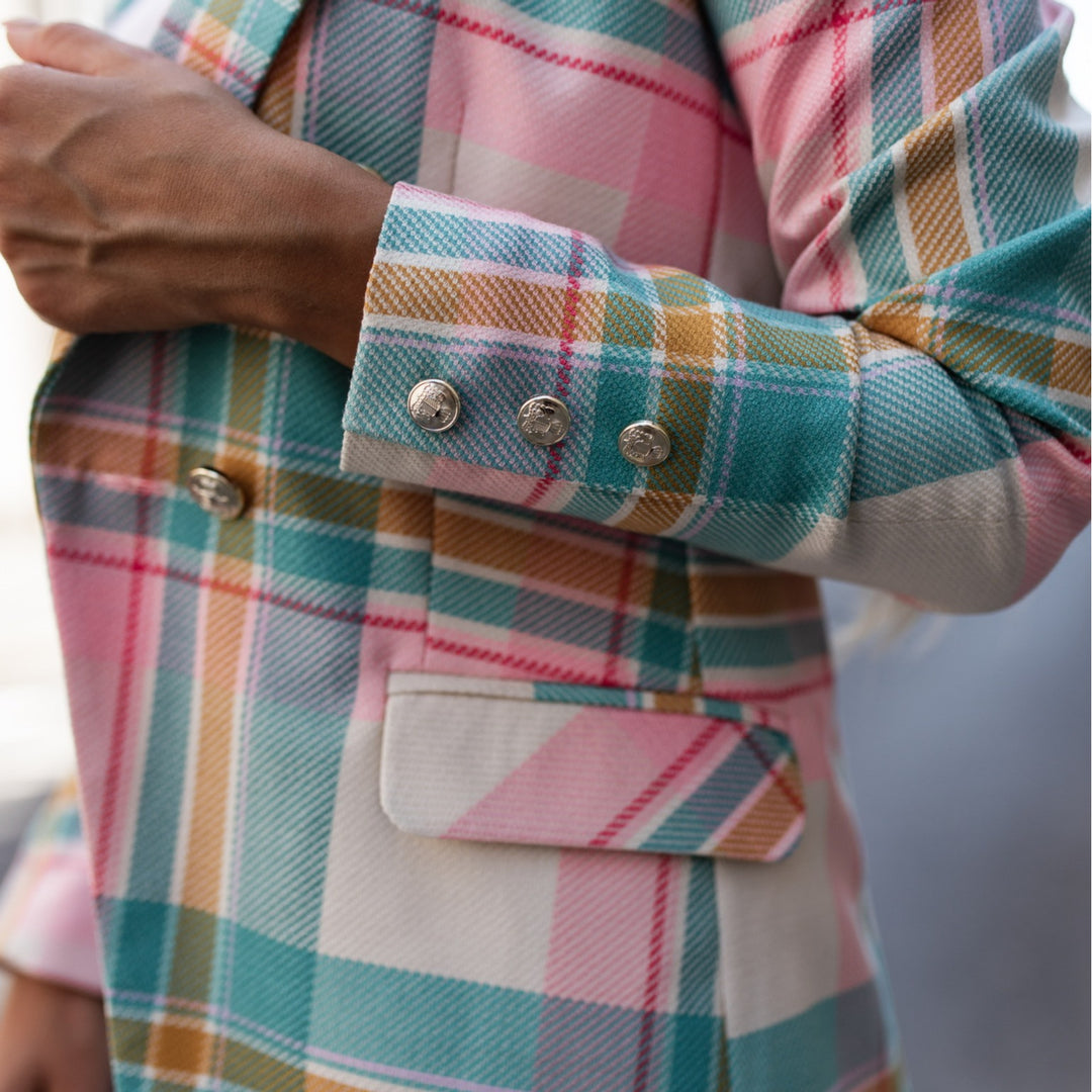 Ladies Elegant Checked Blazer Lune London