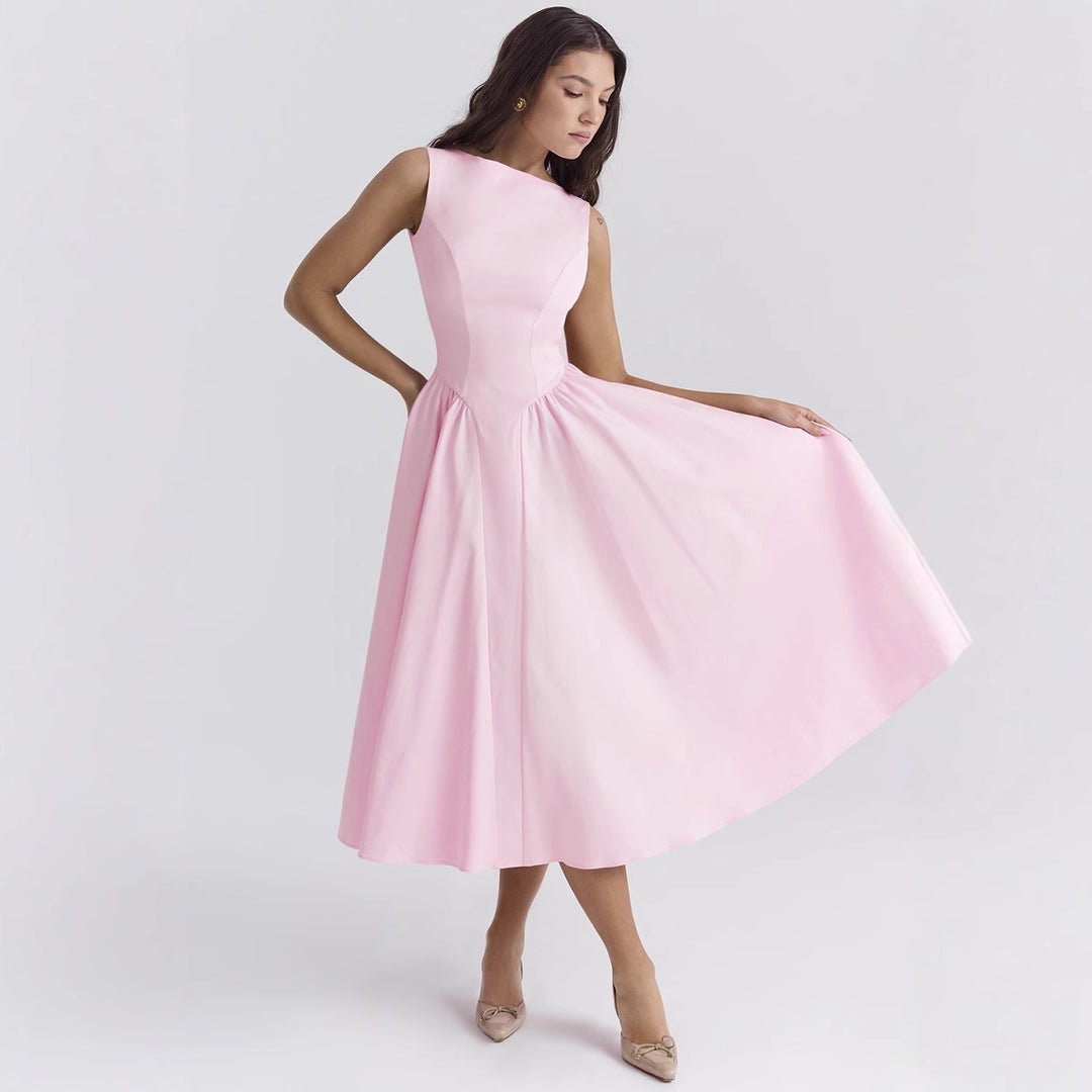 Elegant midi dress for women with original cut Chic & Stil