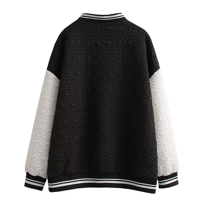 Sporty bomber jacket for women with textured upper material and chic and stylish details